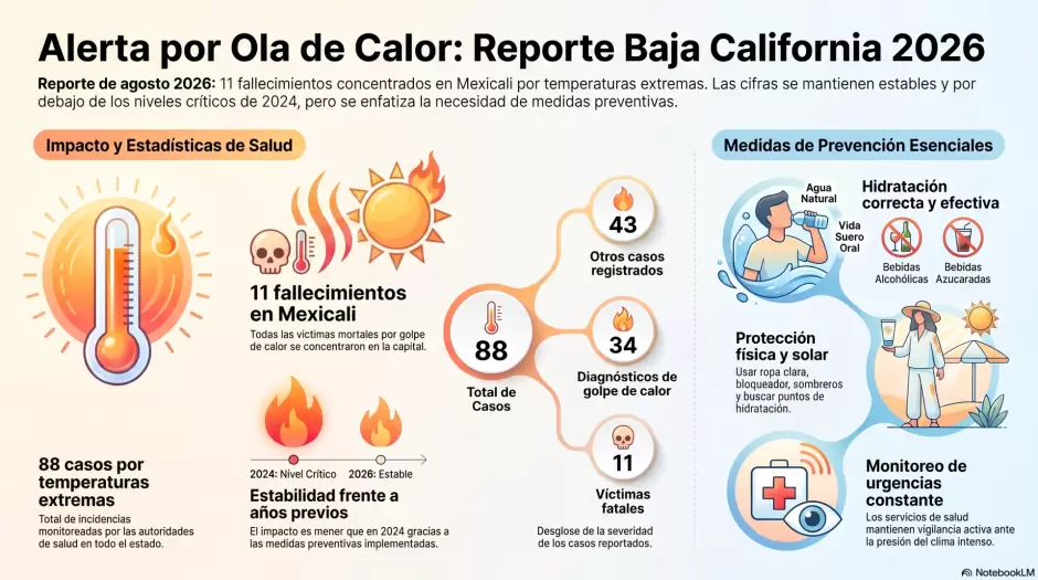 Ola de calor deja 11 v�ctimas fatales en Baja California.