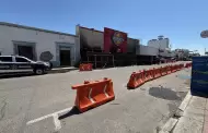 Cierran tramo de la calle Dr. Noriega tras ca�da de vallas en inmueble siniestrado de Waldo's