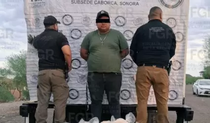 Chofer detenido en Caborca