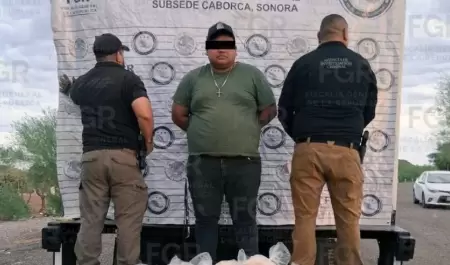 Chofer detenido en Caborca