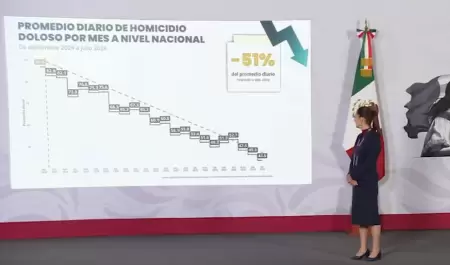 Reportan reducci�n del 51% de los homicidios dolosos en el pa�s en julio pasado
