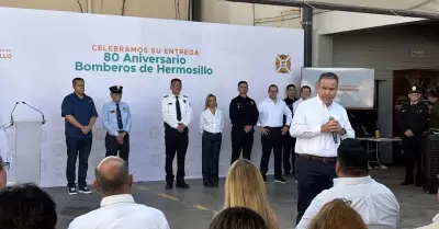 Ceremonia por el 80 aniversario del Cuerpo de Bomberos de Hermosillo