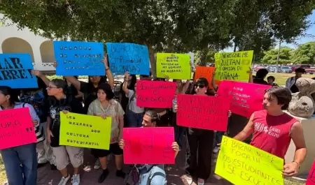 Manifestaci�n de estudiantes de la Unison