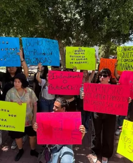 Manifestaci�n de estudiantes de la Unison
