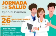 Llevan jornada m�dica gratuita al Ejido El Carmen