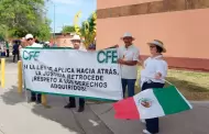 Jubilados de CFE mantienen protestas contra reforma de pensiones