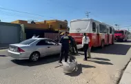 Beb� de 4 meses resulta lesionado en choque con cami�n