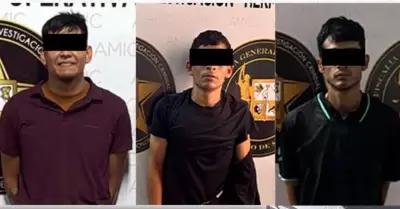 Daniel Ernesto "N", C�sar Abdiel "N" y Jes�s Salvador "N"