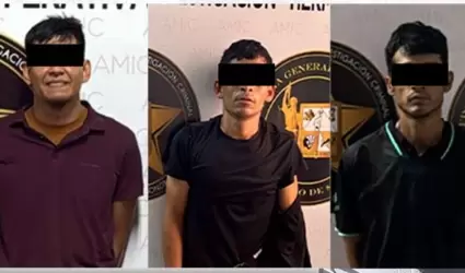 Daniel Ernesto "N", C�sar Abdiel "N" y Jes�s Salvador "N"