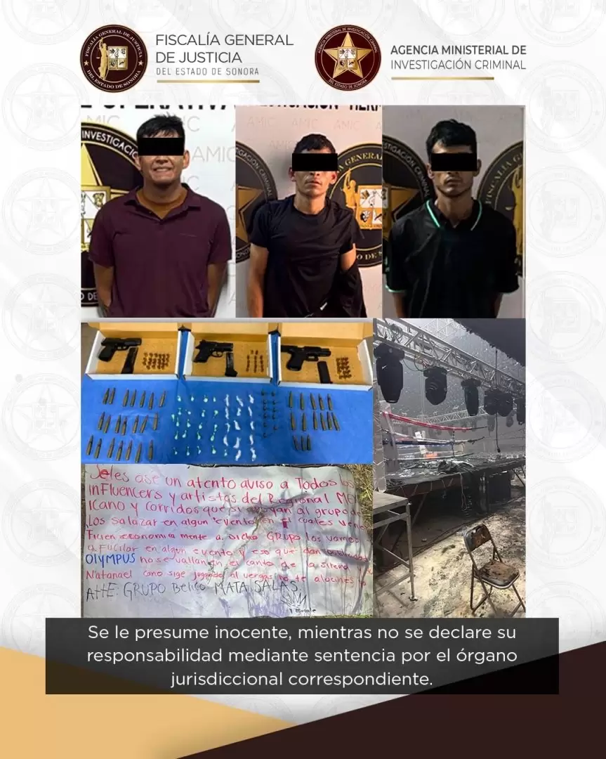 Daniel Ernesto "N", César Abdiel "N" y Jesús Salvador "N"