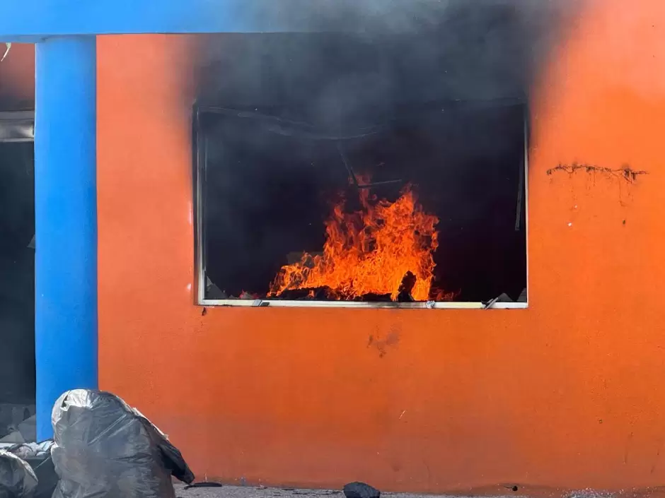 Incendio en local abandonado