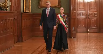 Claudia Sheinbaum y su esposo
