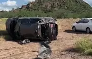 Volcadura en la carretera Hermosillo-Guaymas deja dos personas lesionadas