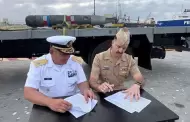 Semar recupera torpedo extraviado en aguas del Pac�fico y lo regresa a EEUU