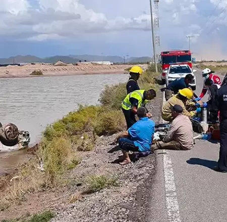 Accidente en carretera a El Choyudo