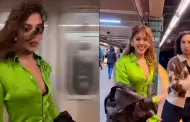 Danna causa pol�mica al viajar en el metro de Nueva York: �nadie la reconoci�?