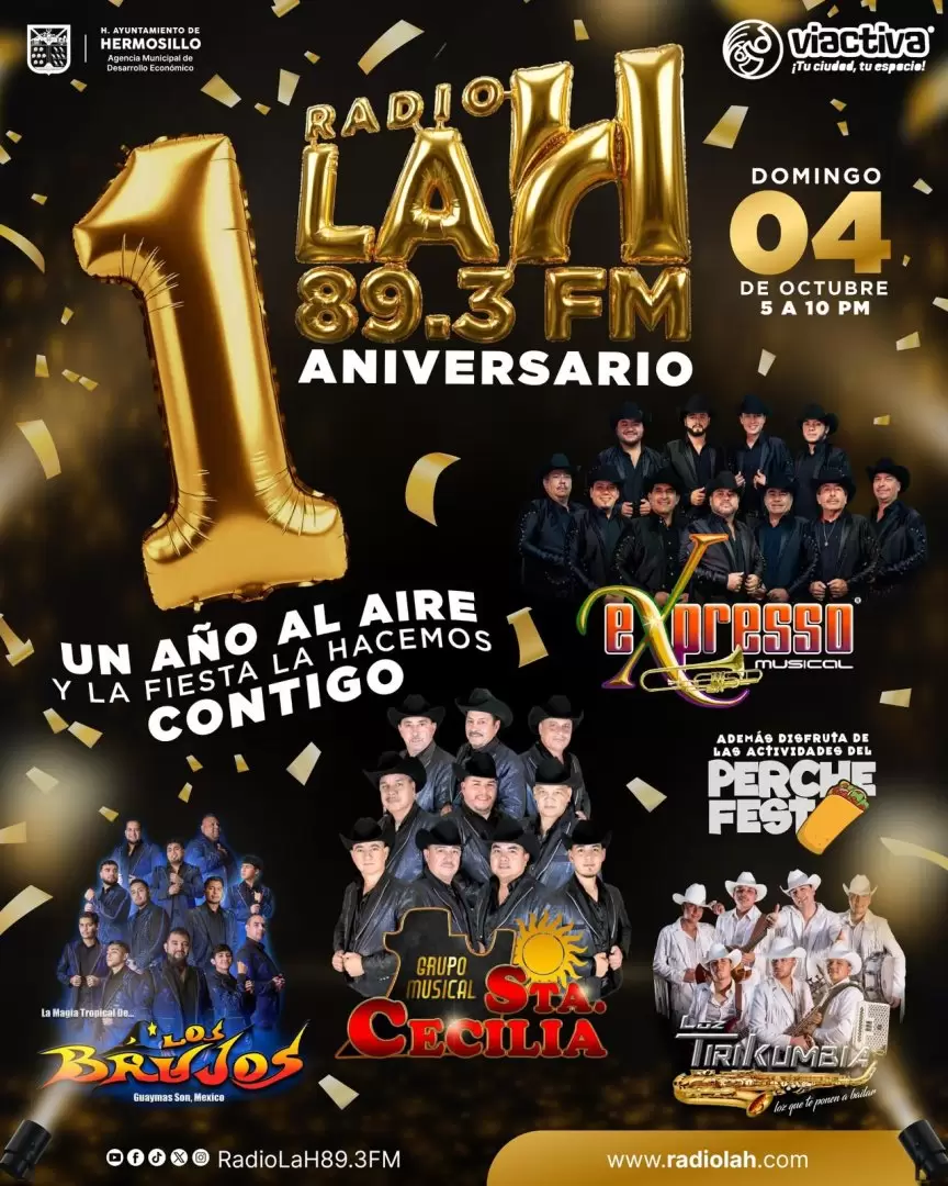 Primer aniversario de Radio La H 89.3 FM.