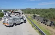 Reportan tres muertos al volcar cami�n de pasajeros en carretera Obreg�n-Guaymas