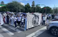 Trabajadores del IMSS marchan en Hermosillo por mejores condiciones laborales