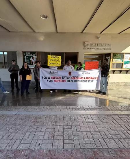 Manifestaci�n en las oficinas del IMSS Bienestar
