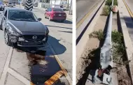 Accidente en el bulevar Colosio deja cuantiosos da�os materiales