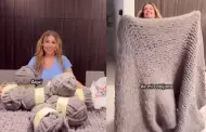 Thal�a sorprende a Yolanda Andrade con una cobija hecha a mano