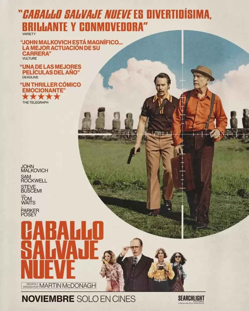 John Malkovich y Sam Rockwell protagonizan el nuevo thriller de Martin McDonagh, "Caballo Salvaje Nueve"