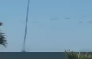 VIDEO Captan tromba marina frente a la costa de Sonora