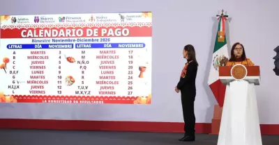 Calendario de pagos del bimestre noviembre-diciembre