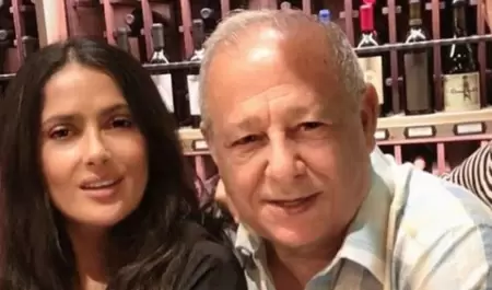 Salma Hayek y su padre