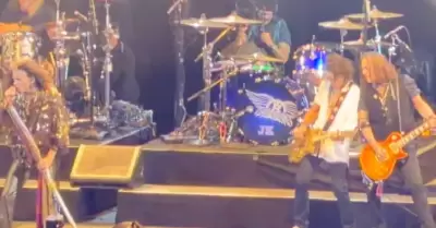 Johnny Depp junto a Aerosmith